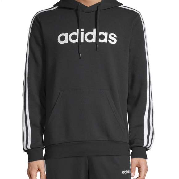 adidas essentials three stripe hoodie